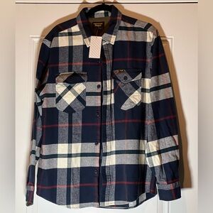 Seager Jaxen Grey Calico Flannel - Navy Big Plaid